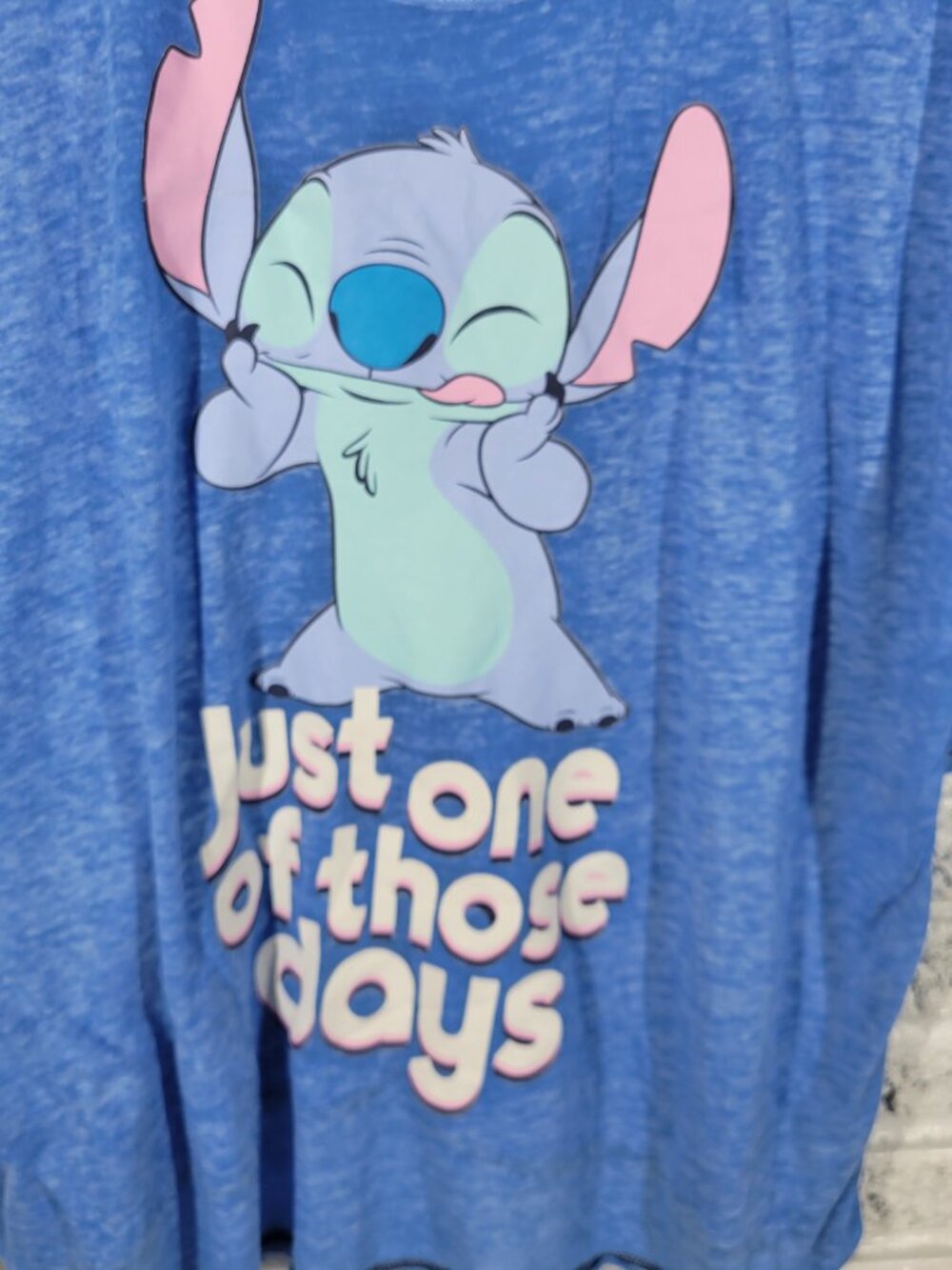 Disney Lilo Stitch Women Plus Size 2X Blue Sheer Burnout Graphic Tee NOV145E - Picture 5 of 9
